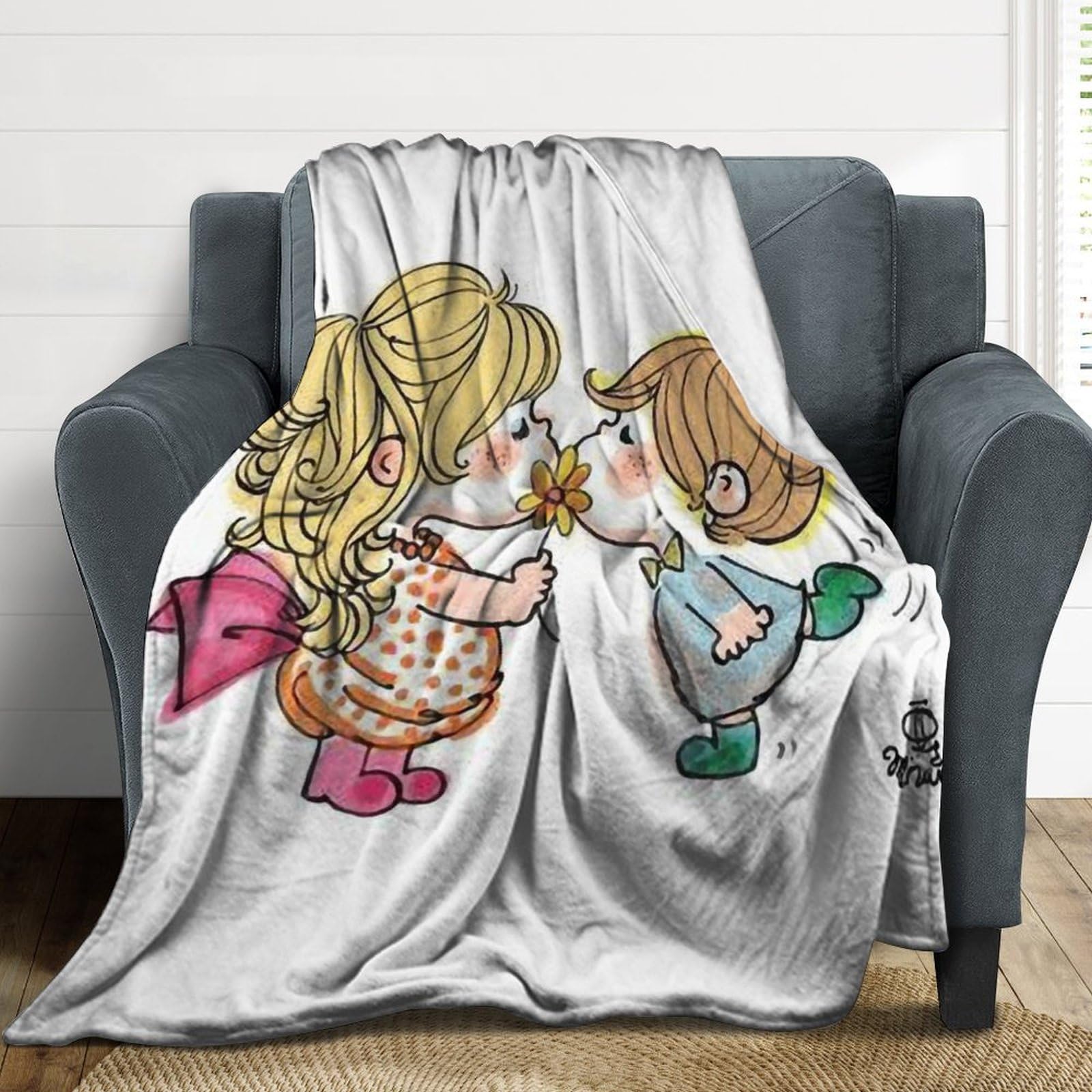 Amazon｜水森亜土 (60) エアコンブランケット ブランケット お昼寝