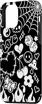 Amazon.com: iPhone 12 mini Y2K Doodle Graffiti Indie Aesthetic
