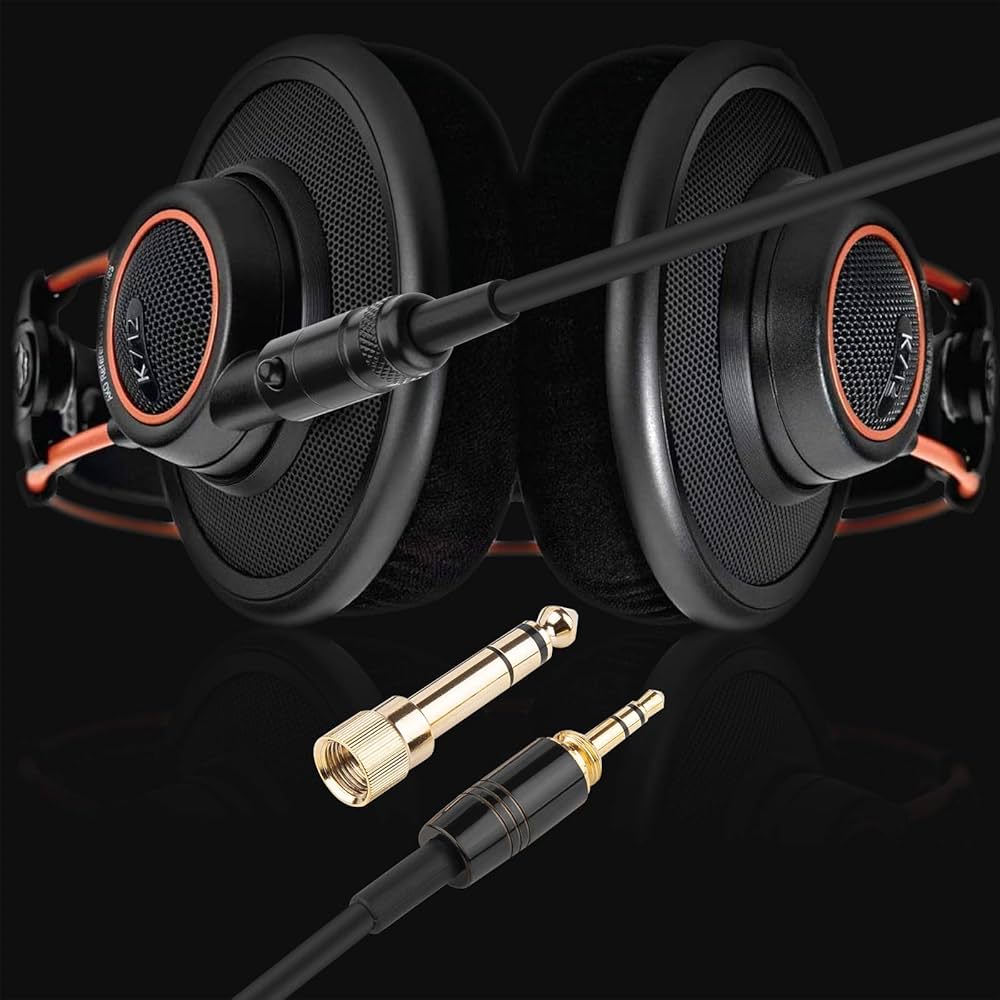 Amazon.com: weishan K702 Cable Coiled Aux Cord Replacement for AKG