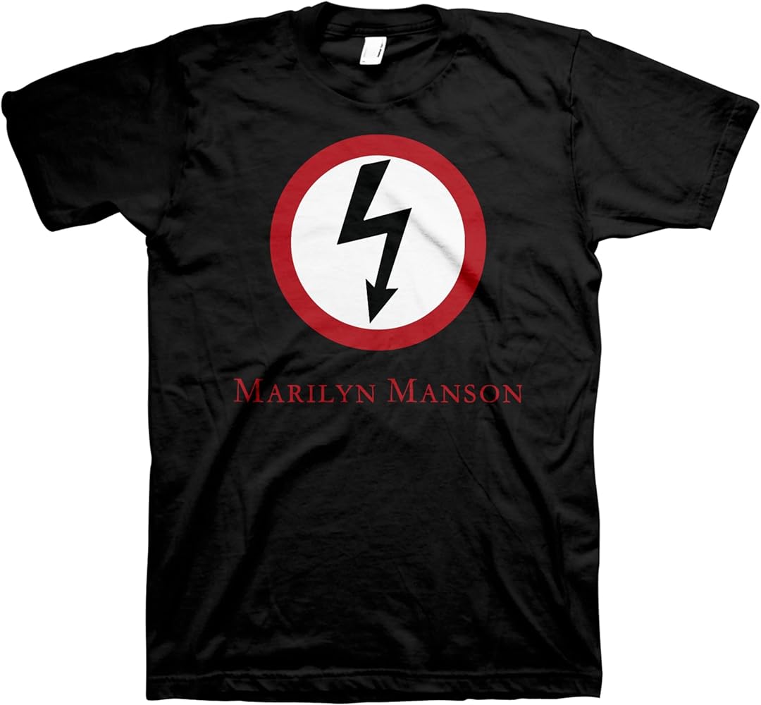 2Bhip Marilyn Manson Logo Industrial Rock Band Graphic T-Shirt