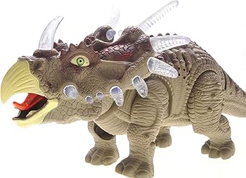 PowerTRC Dazzling Walking Triceratops Toy with Mesmerizing Lights