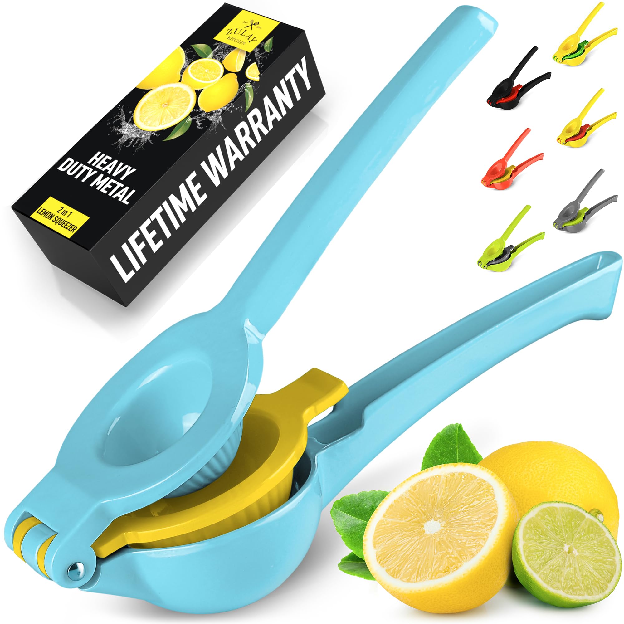 Amazon.com: Zulay Metal 2-In-1 Lemon Squeezer Manual - Sturdy, Max