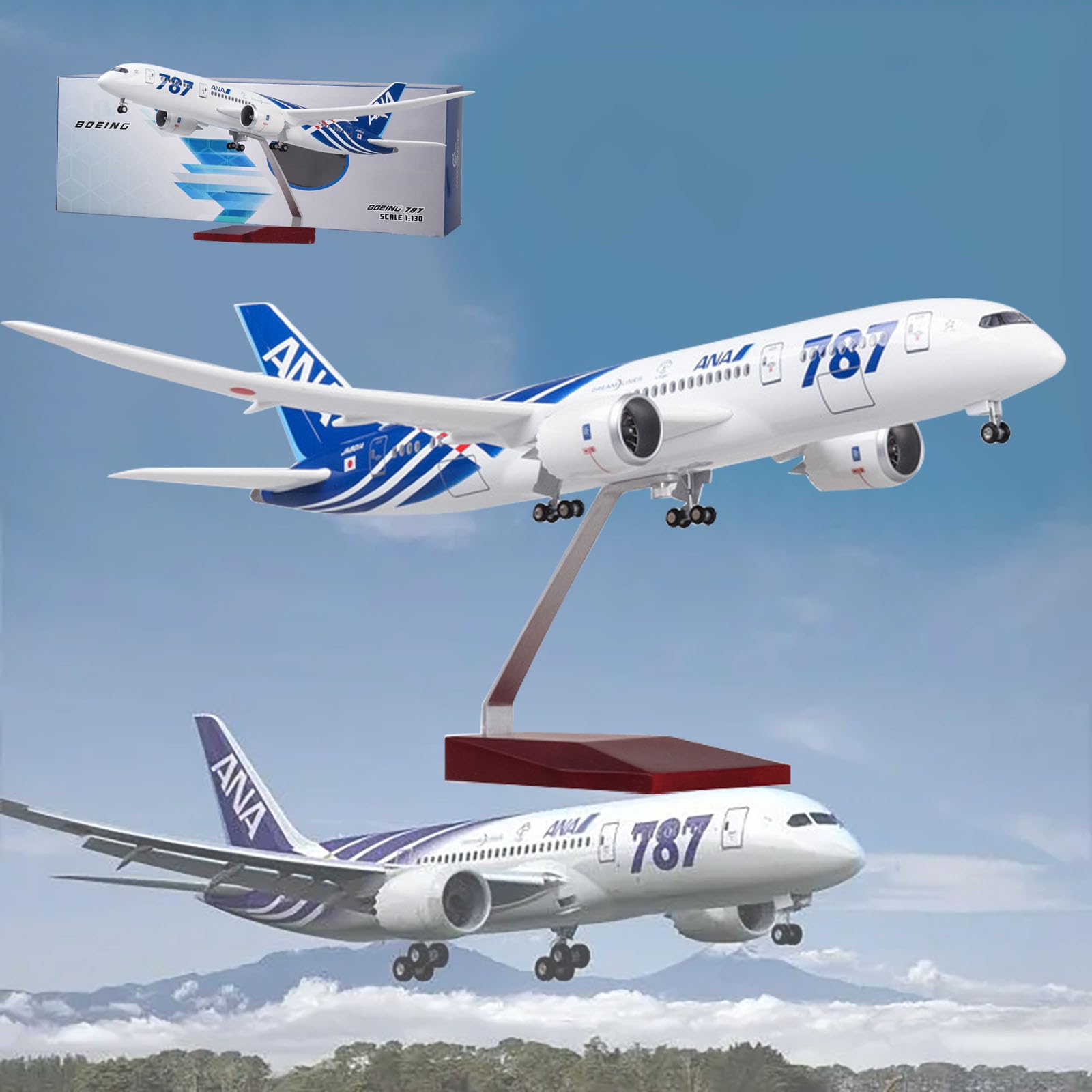 Amazon.co.jp: AZIZAT 16.9”1：130スケール模型飛行機ANA B 787模型