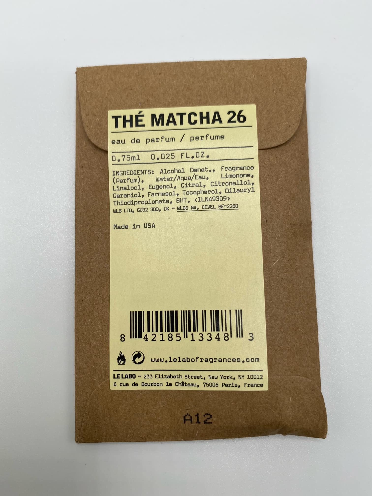 Amazon | 【 LE LABO】ルラボ THE MATCHA26 マッチャ 26 オード
