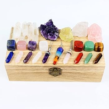 Amazon.com: Nvzi Healing Crystals and Stones Kit in Box, Chakra
