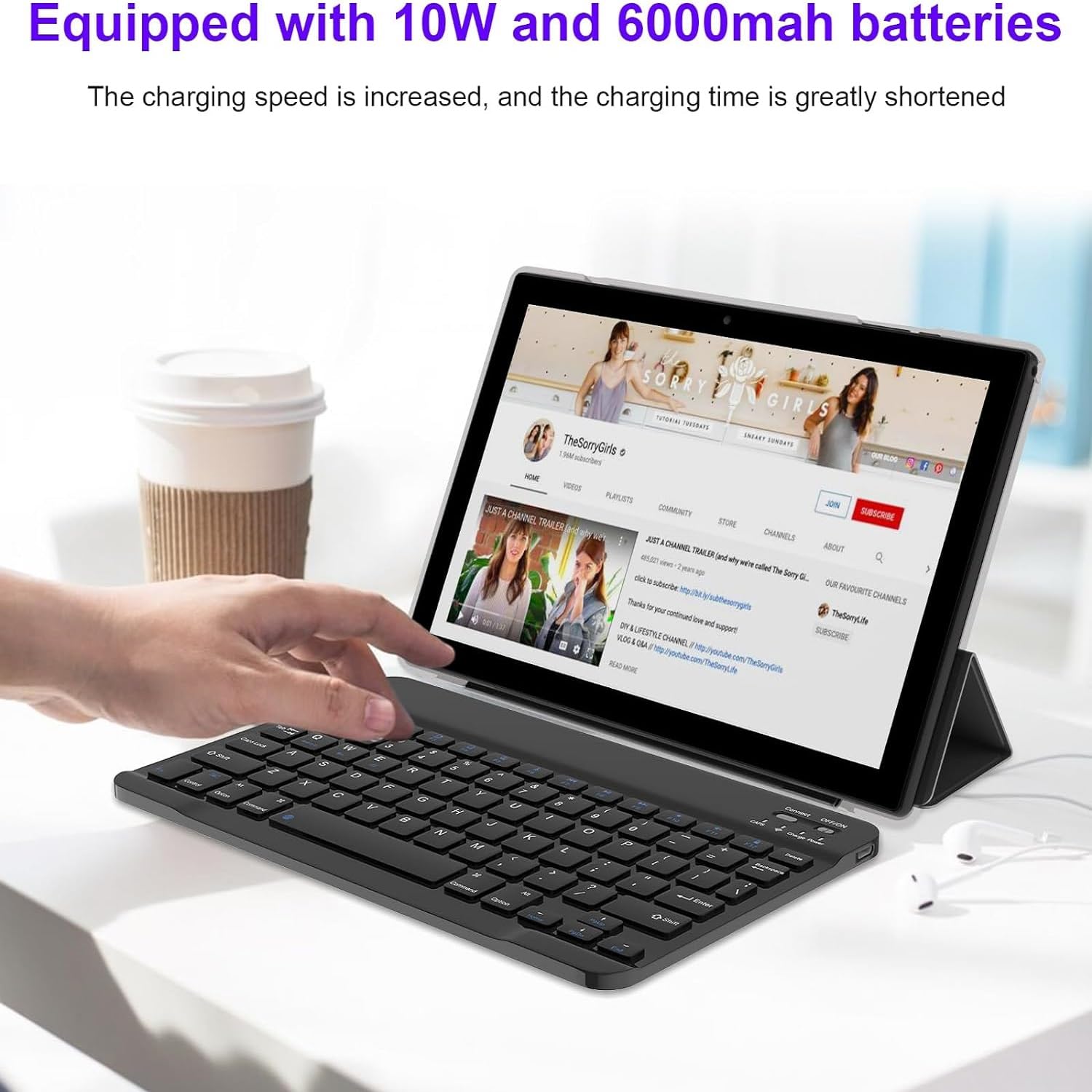 Amazon.com : Android 15 Tablet 10 Inch, 2 in 1 Tablets with