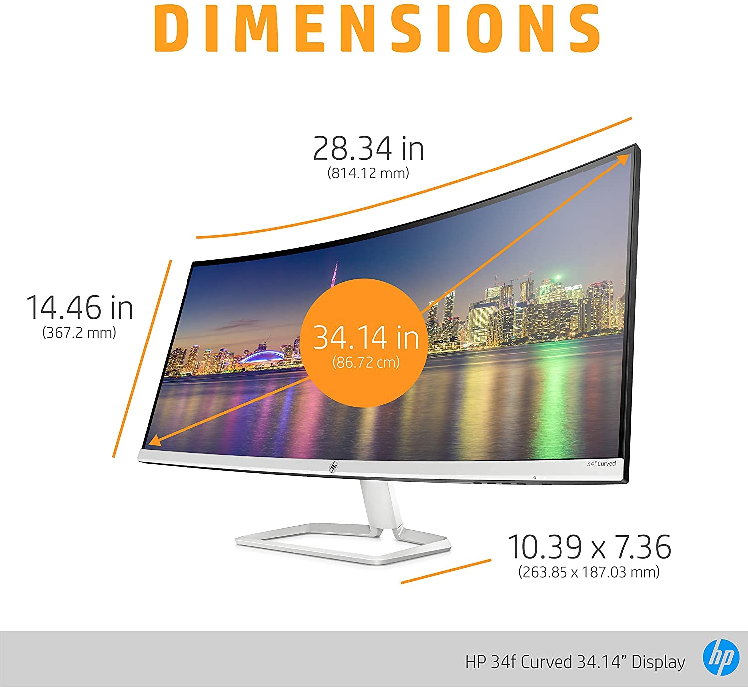 Amazon.com: HP 34f 34” Curved Monitor with AMD FreeSync Technology