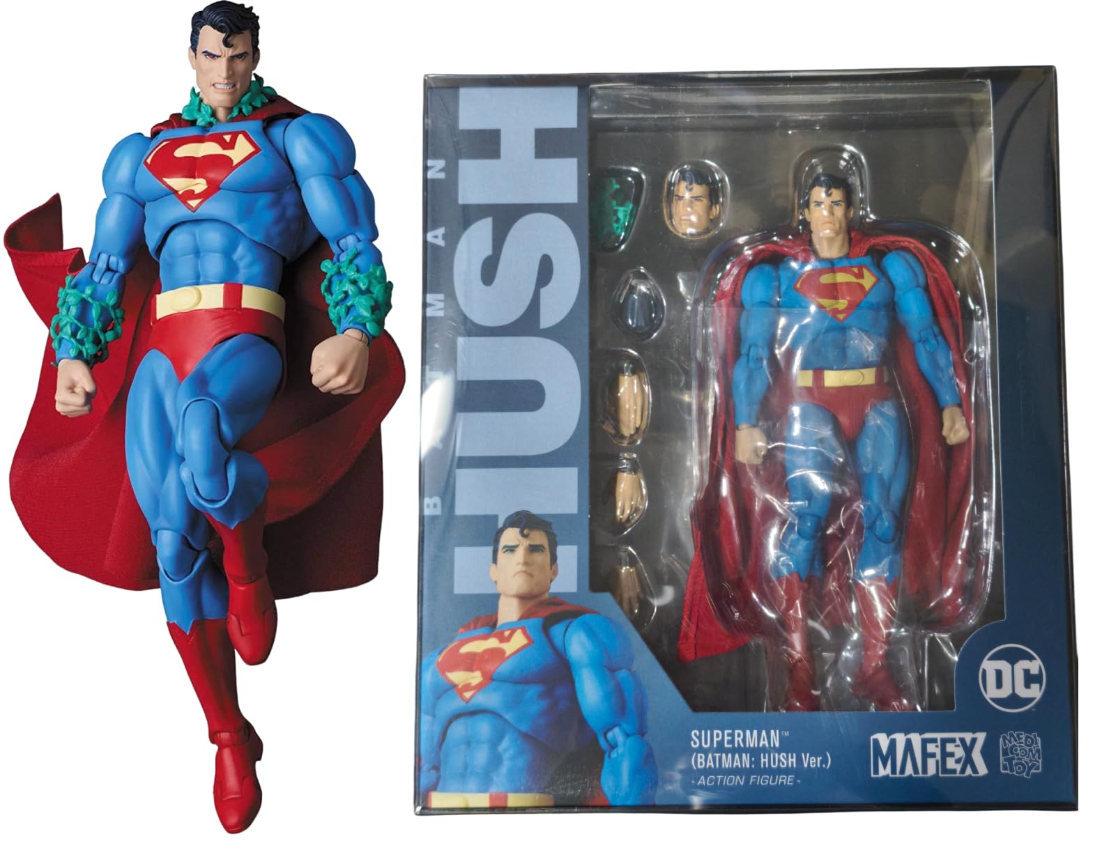 MEDICOM TOY Boneco MAFEX Superman (Hush Ver.) Inclui capa