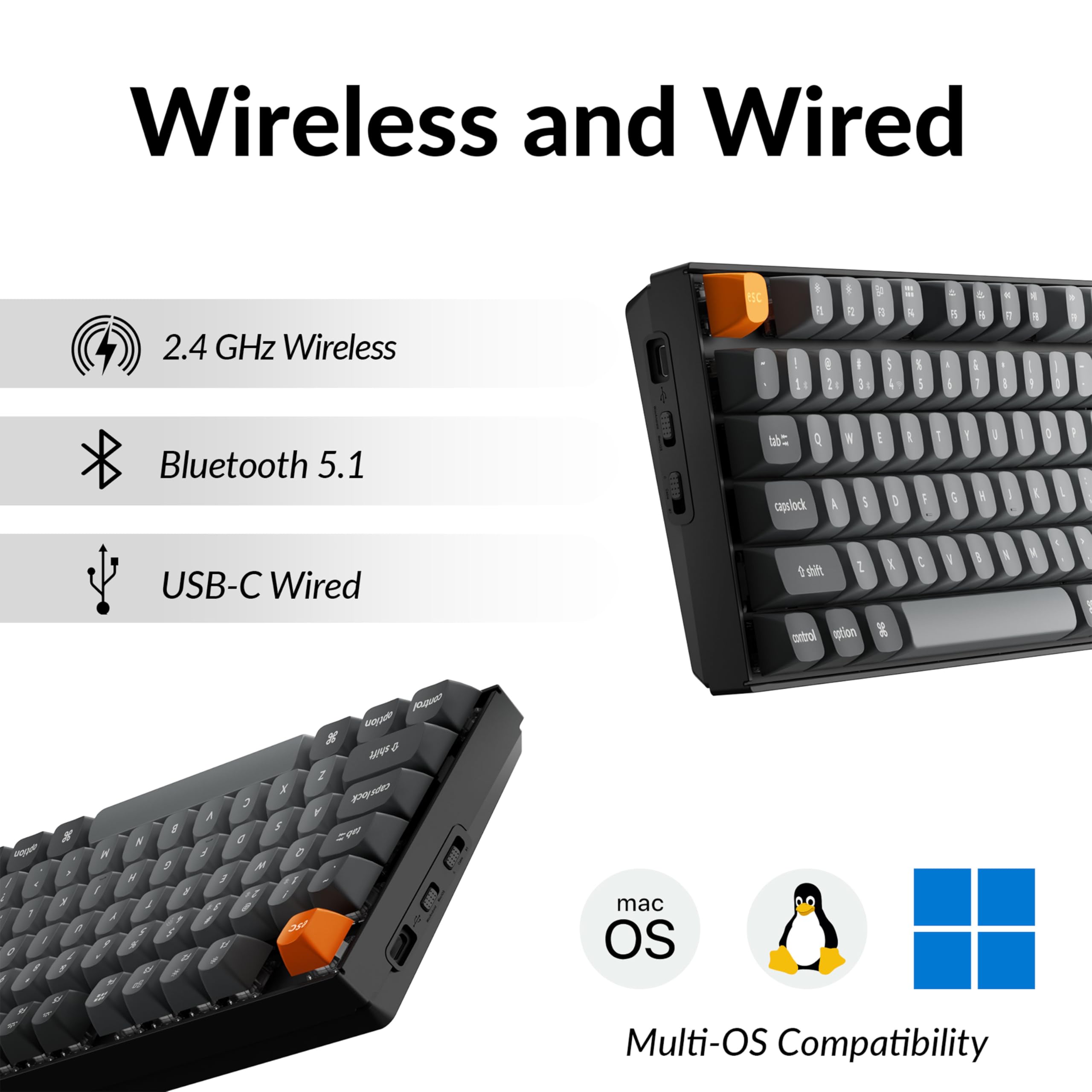 Amazon.com: Keychron K8 Max TKL Mechanical Keyboard Wireless, 87