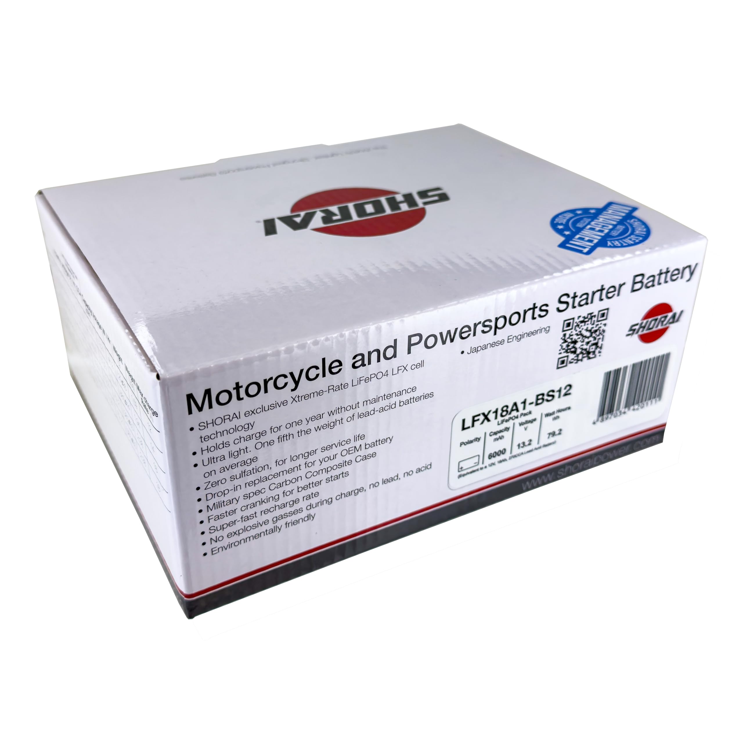 Amazon | SHORAI LFX バッテリー LFX18A1-BS12 | バイクバッテリー