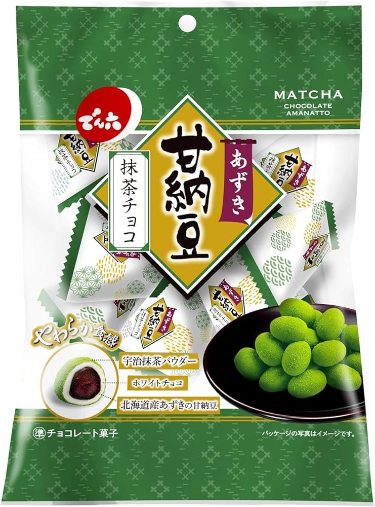 Amazon.co.jp: でん六 あずき甘納豆抹茶チョコ 70g : 食品・飲料・お酒