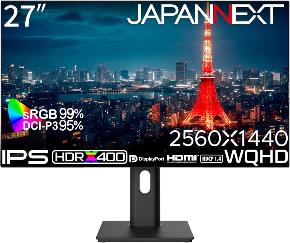 Amazon.co.jp: 【Amazon.co.jp限定】JAPANNEXT 27インチ モニター WQHD