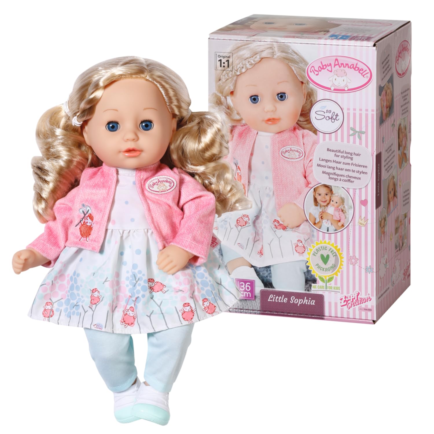 Baby Annabell Little Sophia 36cm, weiche Puppe mit Langen blonden