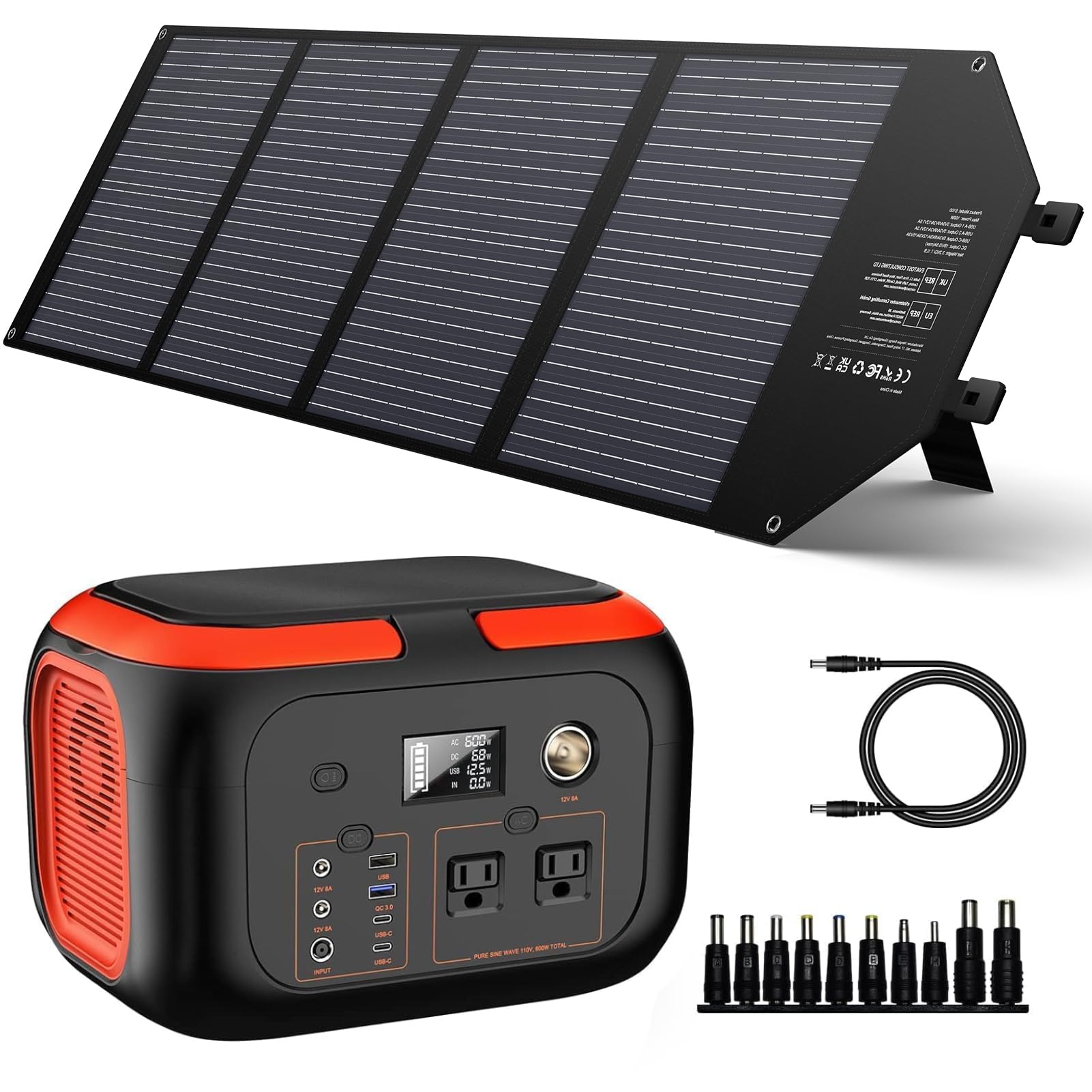 Amazon.com : Solar Generator 600W Portable Power Station with 100W