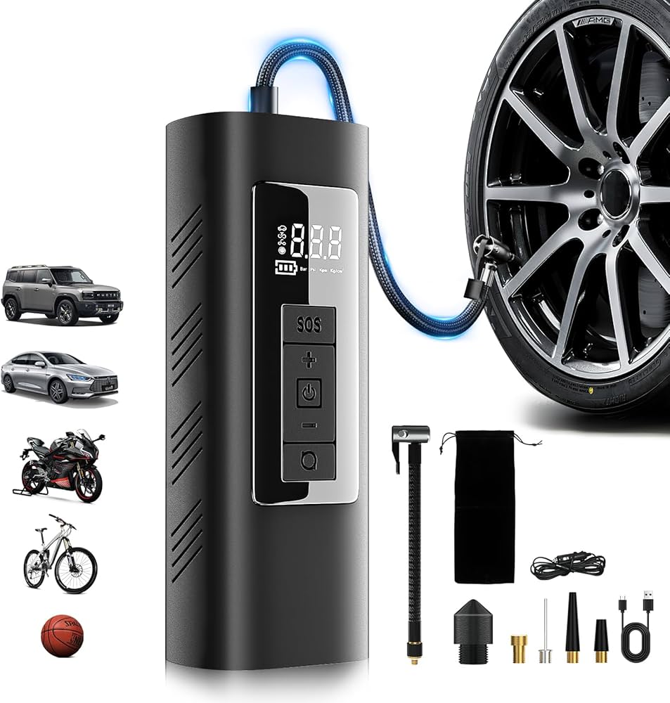 Amazon.co.jp: BIGMUMU 自転車 空気入れ 電動空気入れ バイク 車【2025