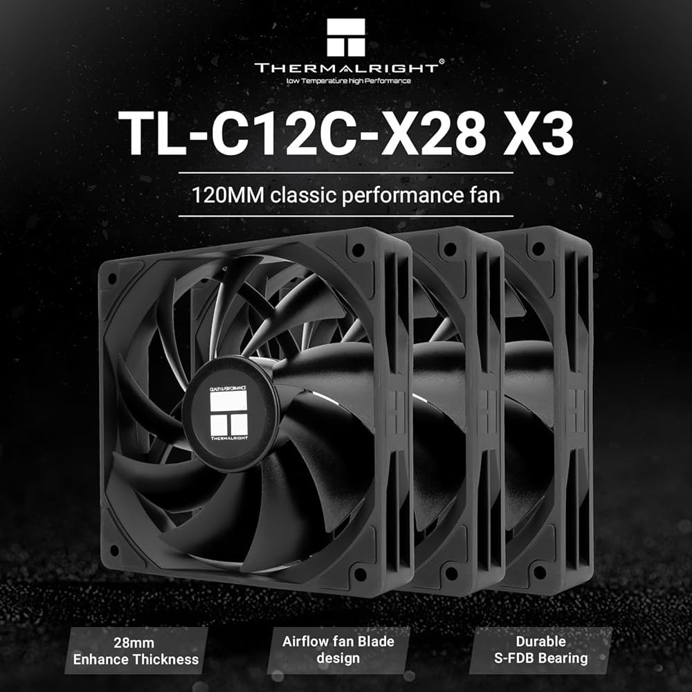 Amazon.com: Thermalright TL-C12C-X28 X3 CPU Fan,Black Cooling Fan