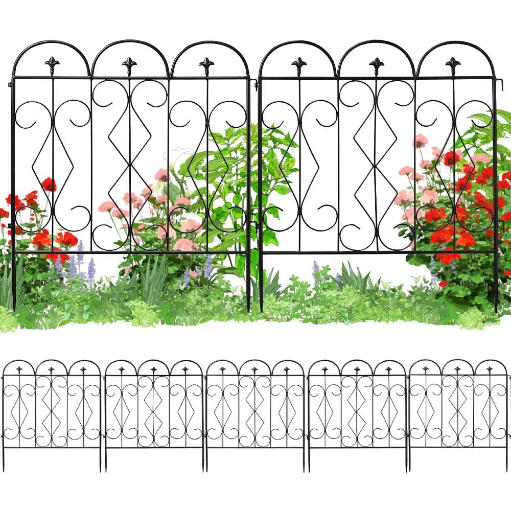 Amazon | life_mart ガーデンフェンス アイアン 【 5枚セット 防錆加工