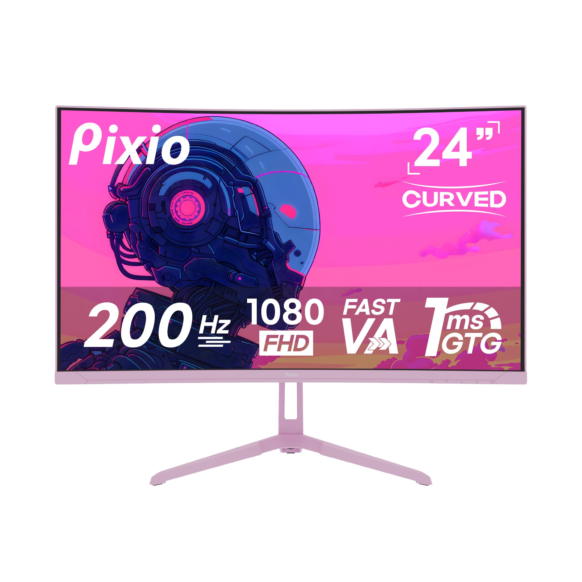 Amazon.com: Pixio PXC248 Wave Pink 24 inch 200Hz Refresh Rate FHD