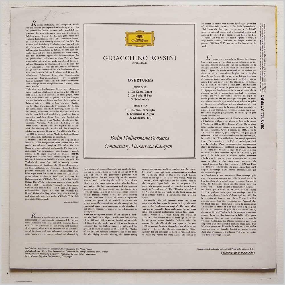 Amazon.com: Rossini: Ouverturen (Overtures). Berliner