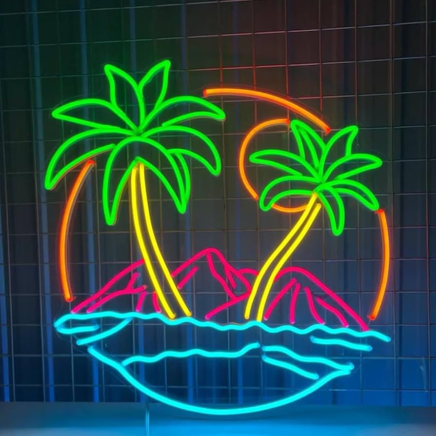 Amazon.co.jp: AMANYMXOK ヤシの木 ネオンサイン LED 18インチ