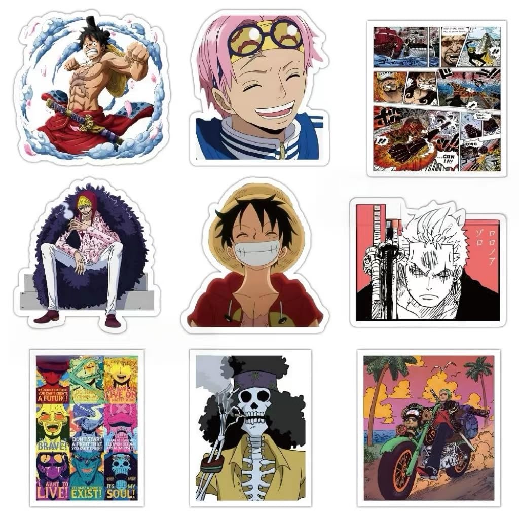 Amazon.co.jp: セット ワンピース ステッカー 海賊王 アニメ