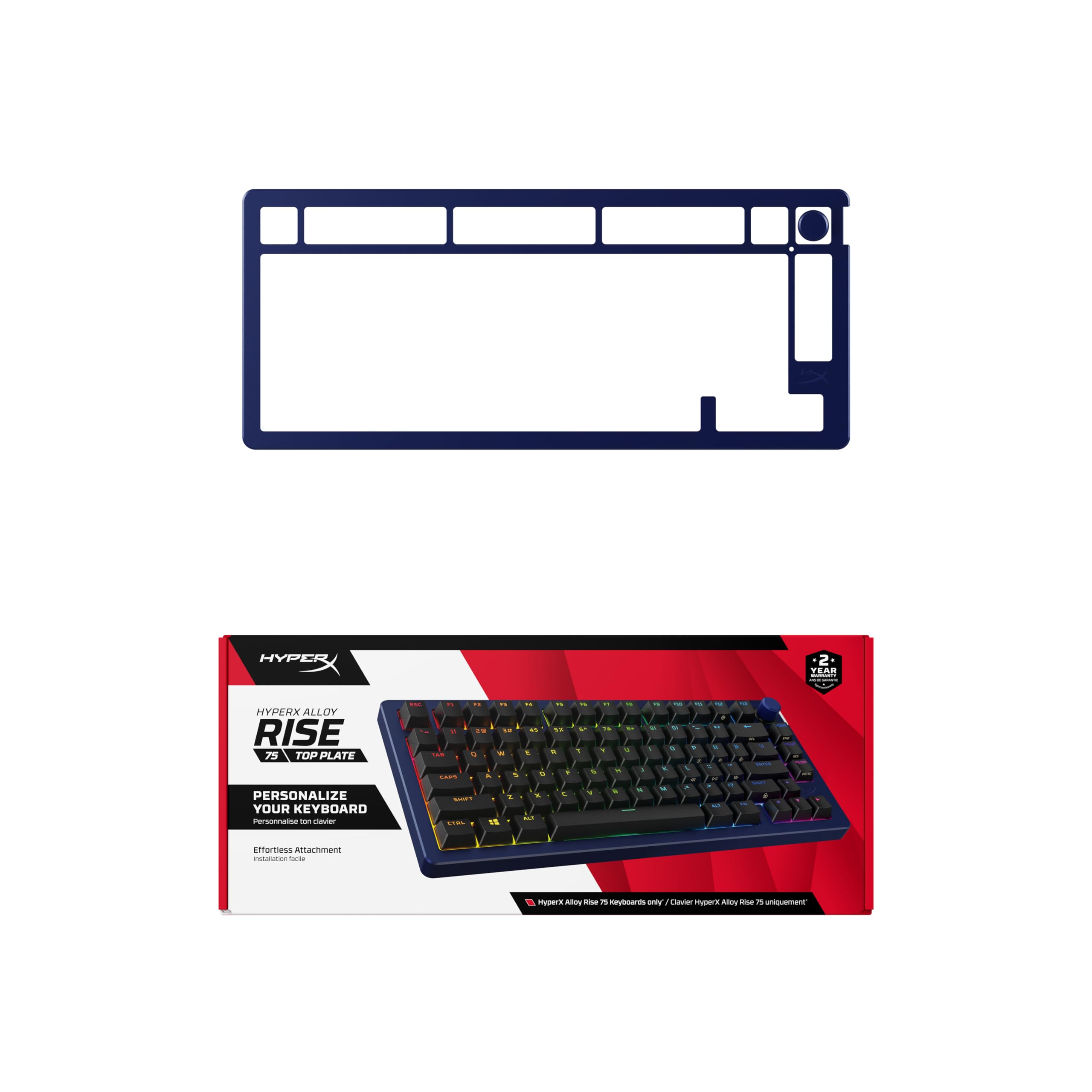 Amazon.co.jp: HyperX Alloy Rise 75専用 交換用トッププレート