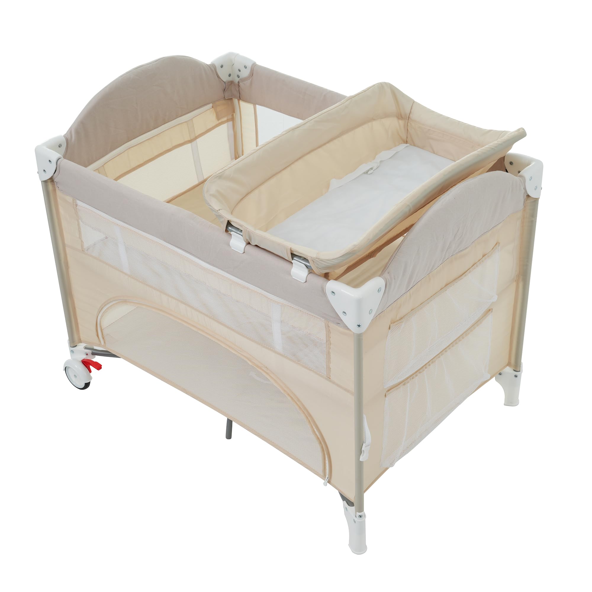 Amazon.co.jp: プレイヤード 折りたたみ サイド2段階昇降可能 おむつ