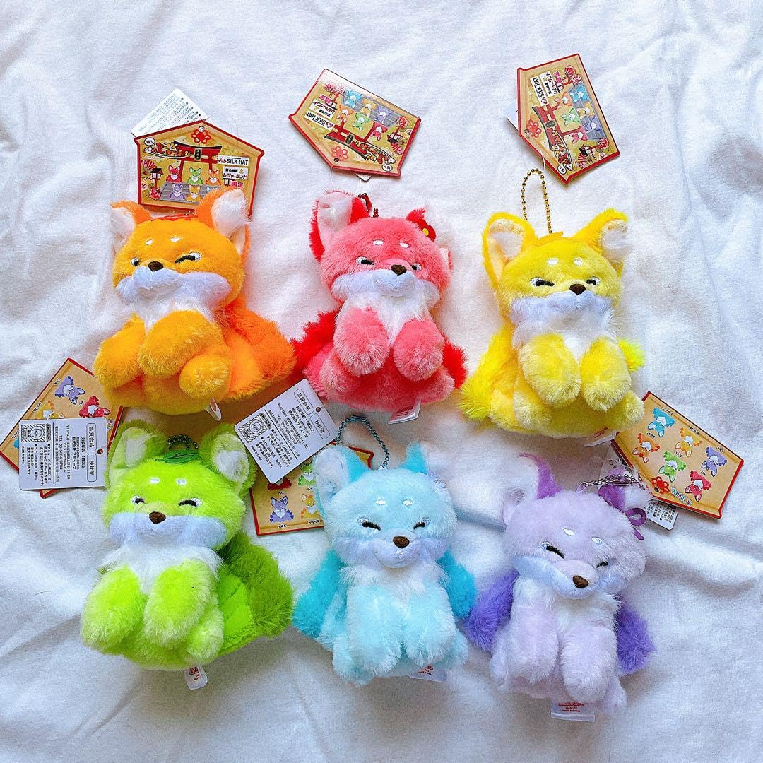 Amazon.co.jp: ちょコンと九尾の推しキツネ マスコット 全6種 コンプ