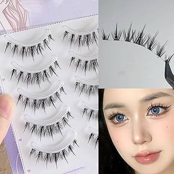 Amazon | つけまつげ 部分つけま ナチュラル 上まつげ 分段つけまつげ