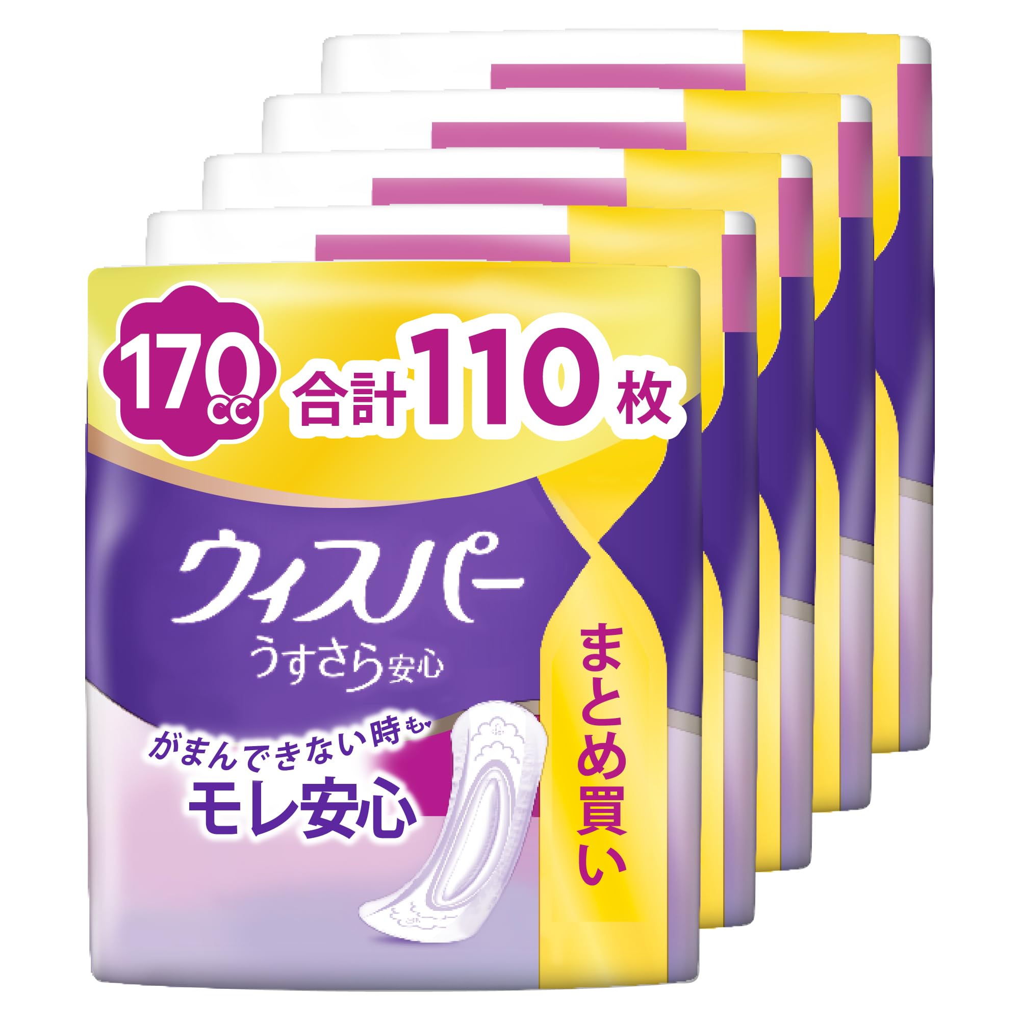 Amazon.co.jp: [まとめ買い・大容量]ウィスパー うすさら安心 170cc
