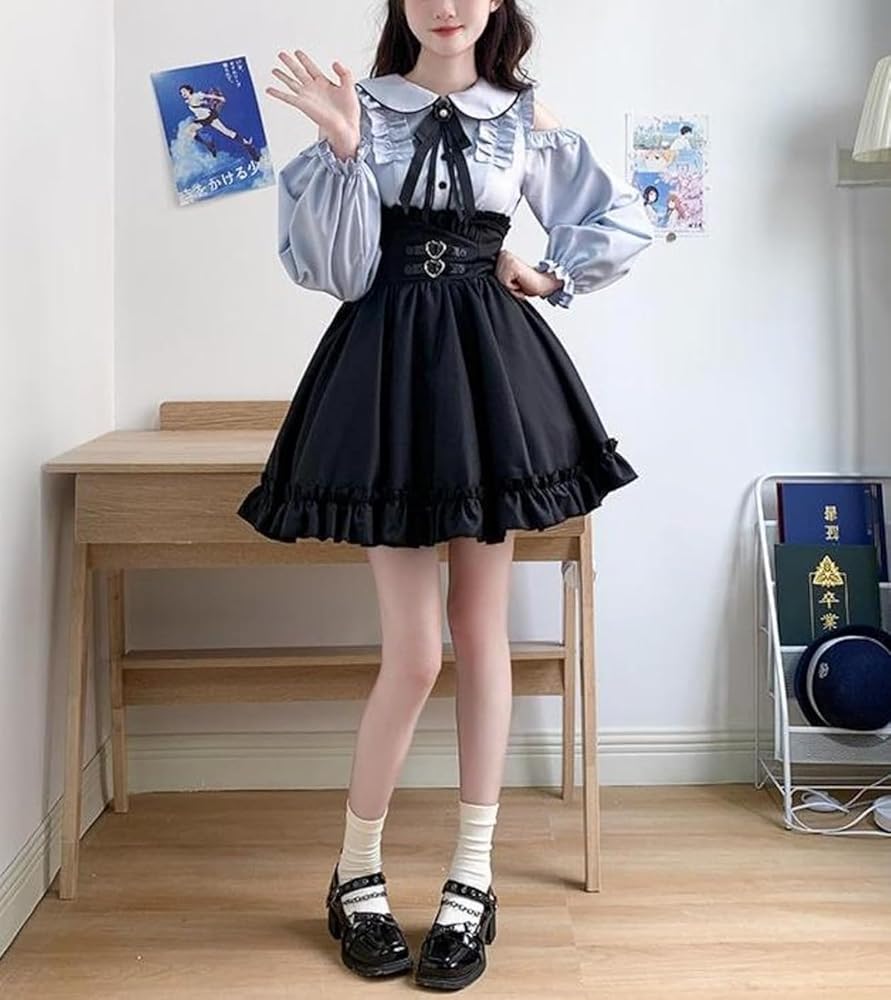 Wayolyn Lolita Fashion Jirai Kei Fashion Women Lolita Blouse Lace