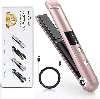Amazon | KEYNICE コードレスヘアアイロン ストレート メンズ ミニ