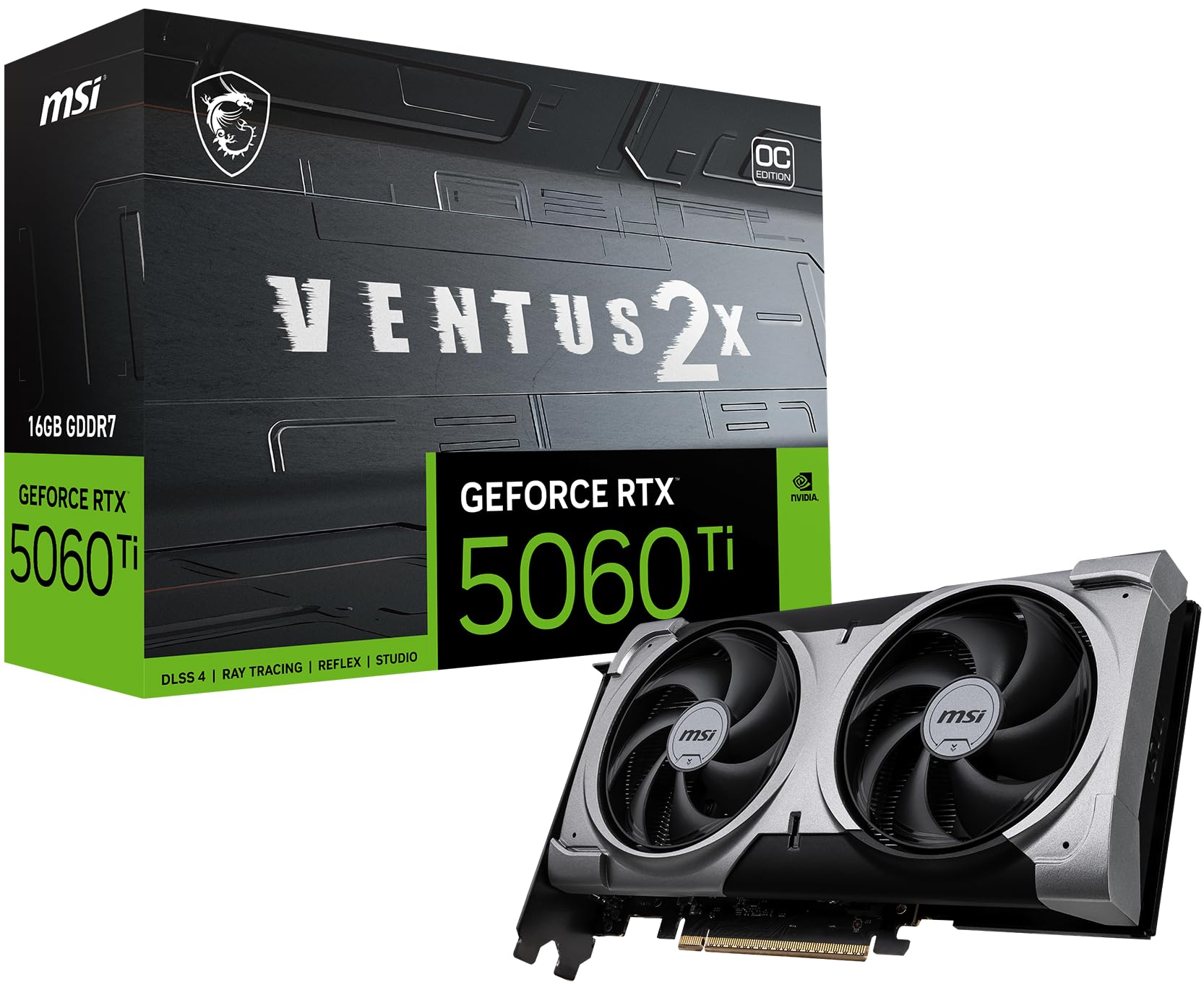 MSI Gaming RTX 5060 Ti 16G Ventus 2X OC Plus Graphics Card (16GB