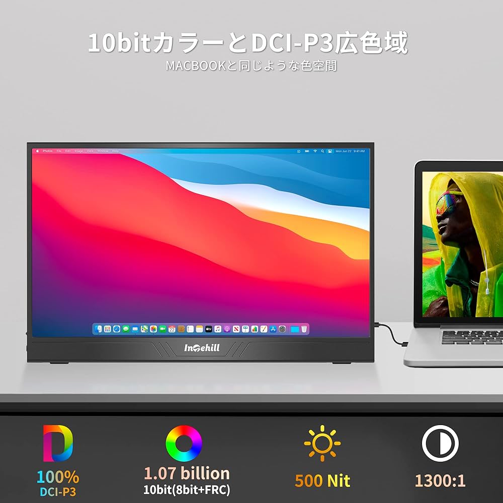 Amazon.co.jp: モバイルモニター Intehill 15.6インチ 鮮やかな色と高