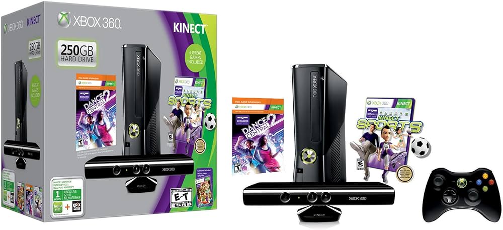 Amazon.com: Xbox 360 250GB with Kinect Holiday Value Bundle