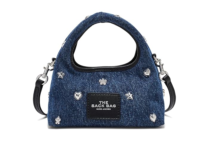Marc Jacobs The Mini Icon Stud Denim Micro Crossbody Sack Bag