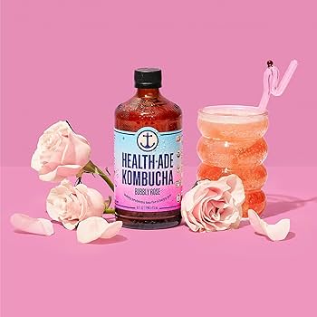 Amazon.com : Health-Ade Organic Kombucha Tea, Bubbly Rose, 12-Pack