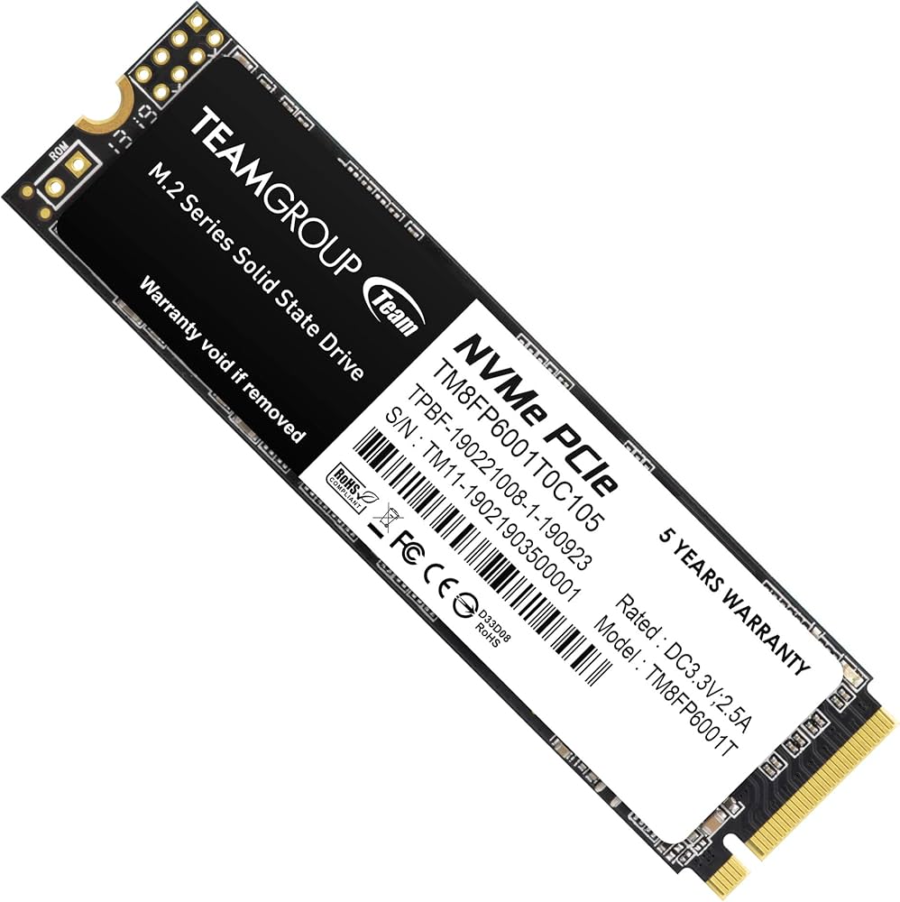 Amazon | TEAMGROUP (旧称 Team) M.2 SSD 1TB 2280 PCIe Gen3x4 MP33