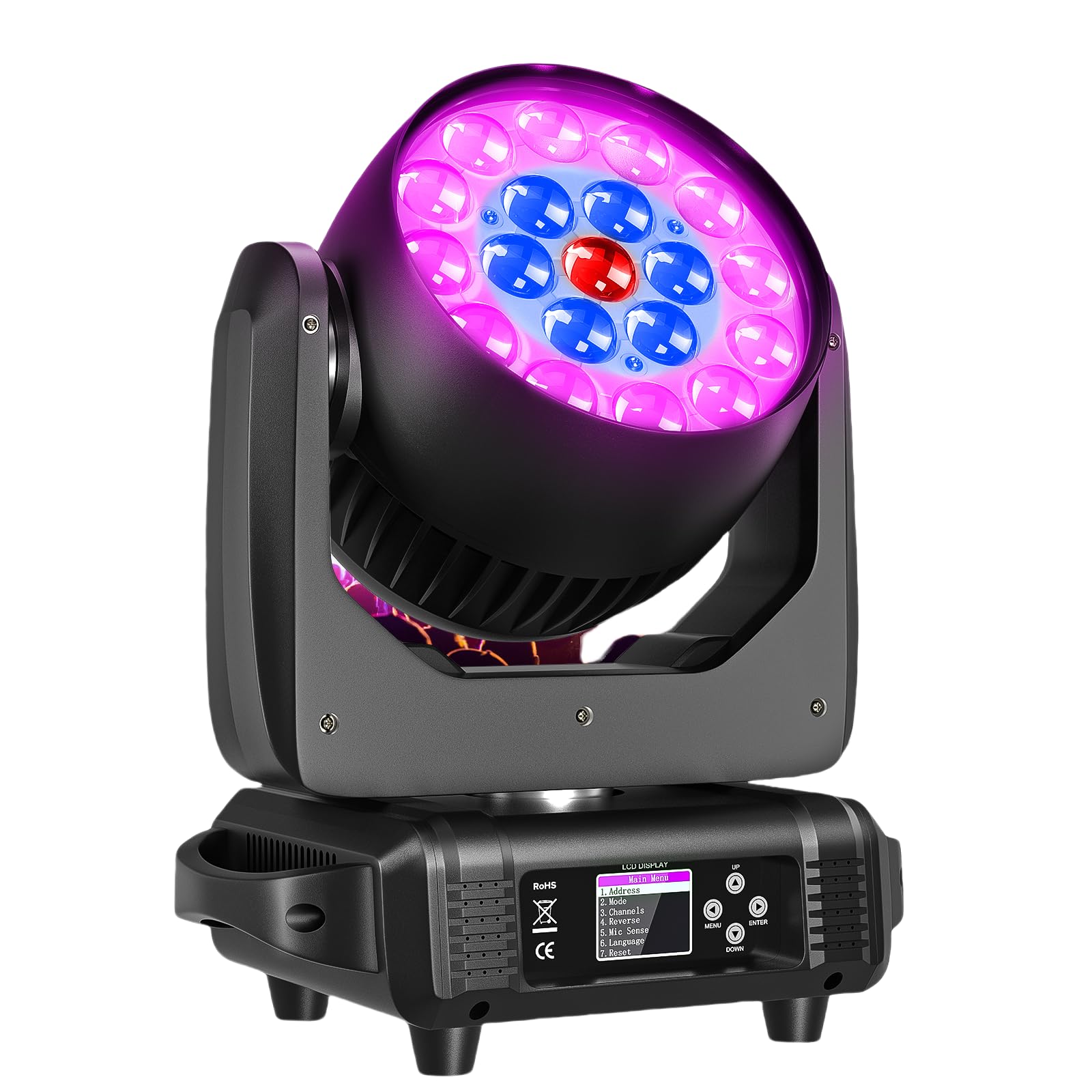 Amazon.com: Stage Moving Head Light 19x15W LED Zoom Beam Wash