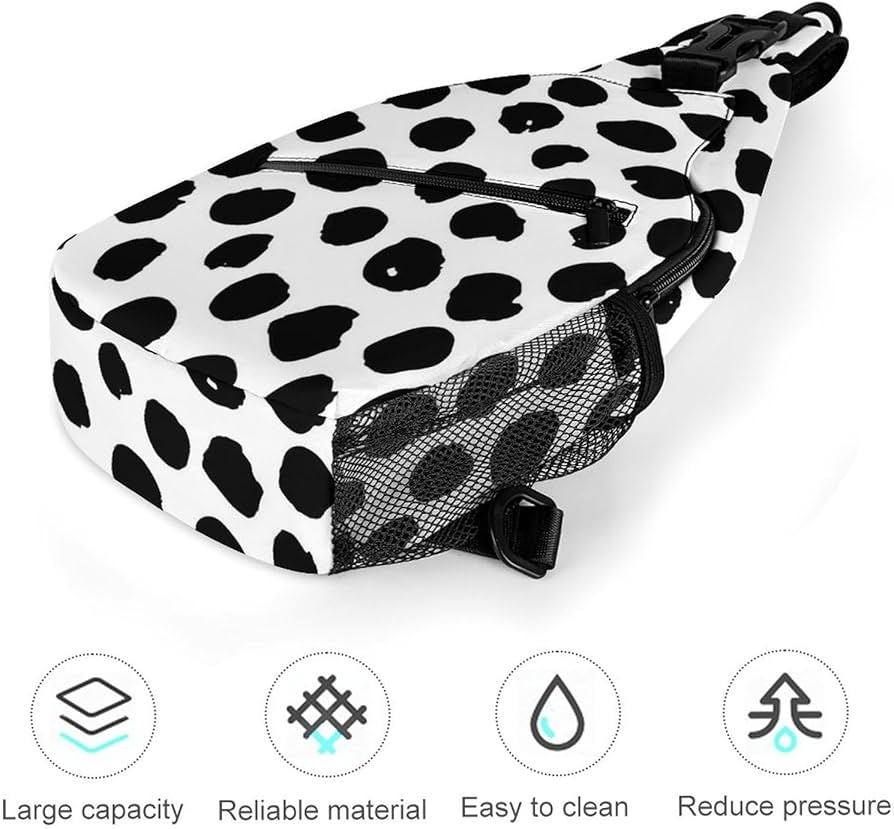 Amazon.co.jp: ボディバッグ 黒い 水玉 ドット柄 (2) ショルダーバッグ