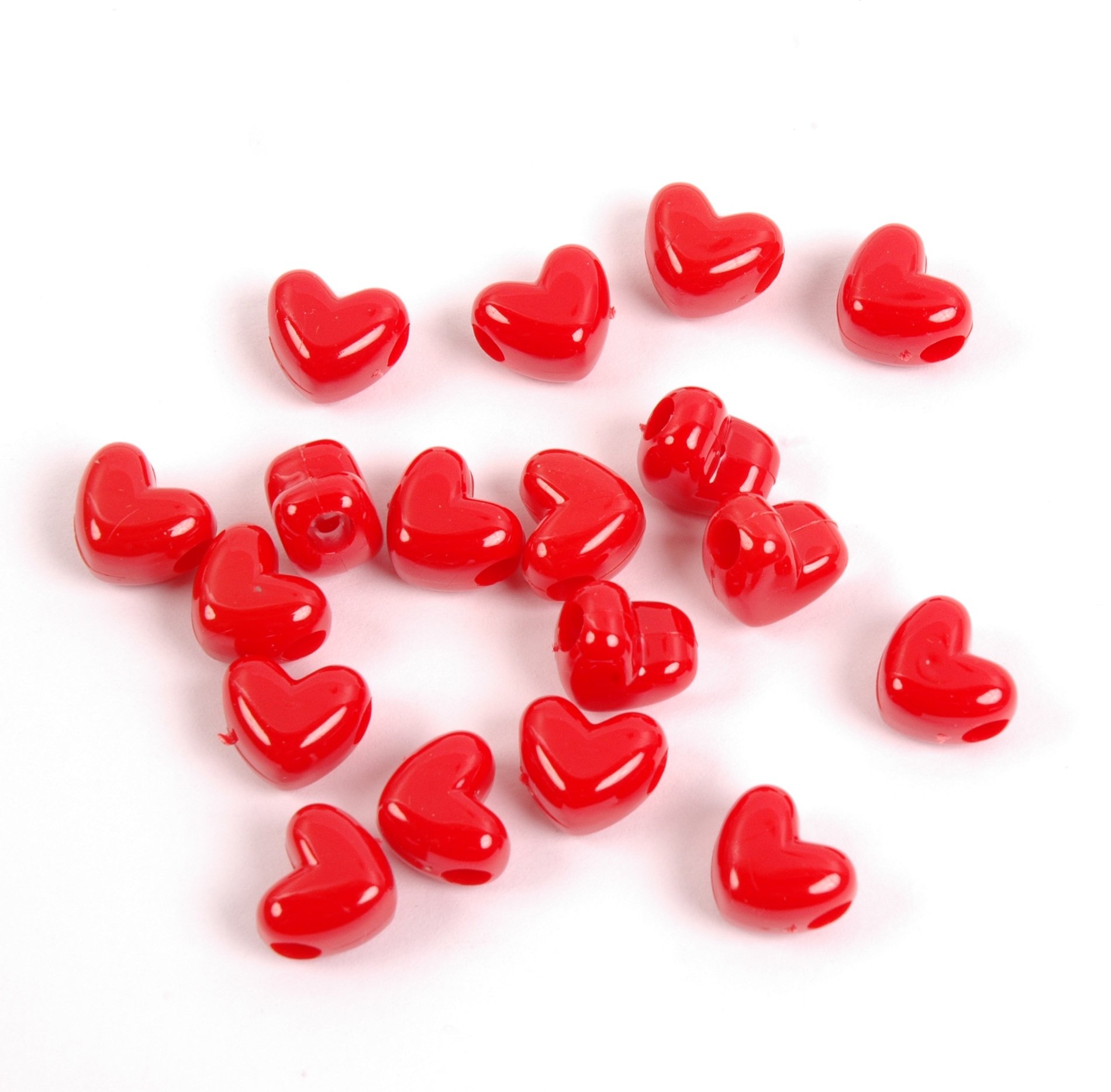 Amazon.com: JOLLY STORE Crafts 100pc Red Heart Shaped Pony Beads