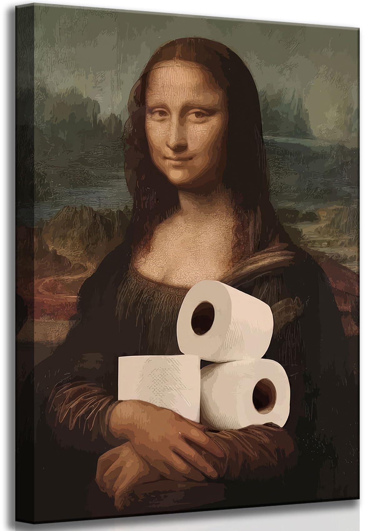 Amazon.co.jp: 額入り 面白い 折衷的 浴室 キャンバス ウォールアート