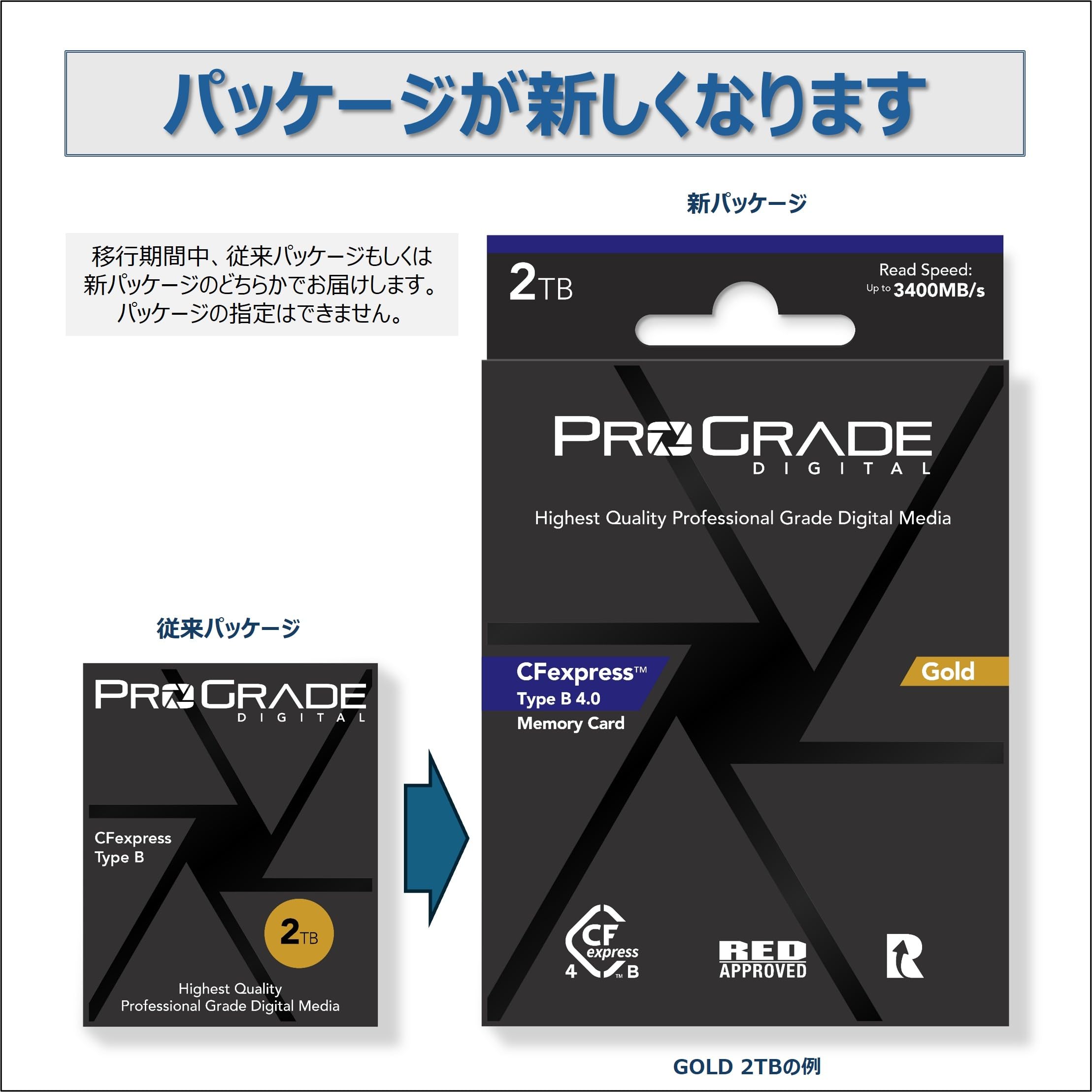 Amazon | ProGrade Digital CFexpress 2.0 Type B GOLD 128GB メモリー