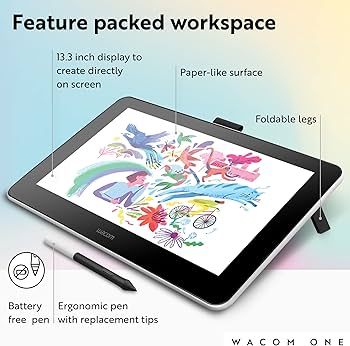 Amazon.com: Wacom One HD Creative Pen Display, Drawing Tablet with