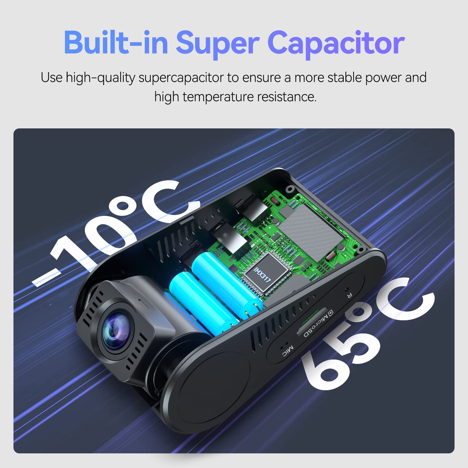 VIOFO 4K Dash Cam Wi-Fi, A129 Pro, 3840 * 2160P Telecamera per