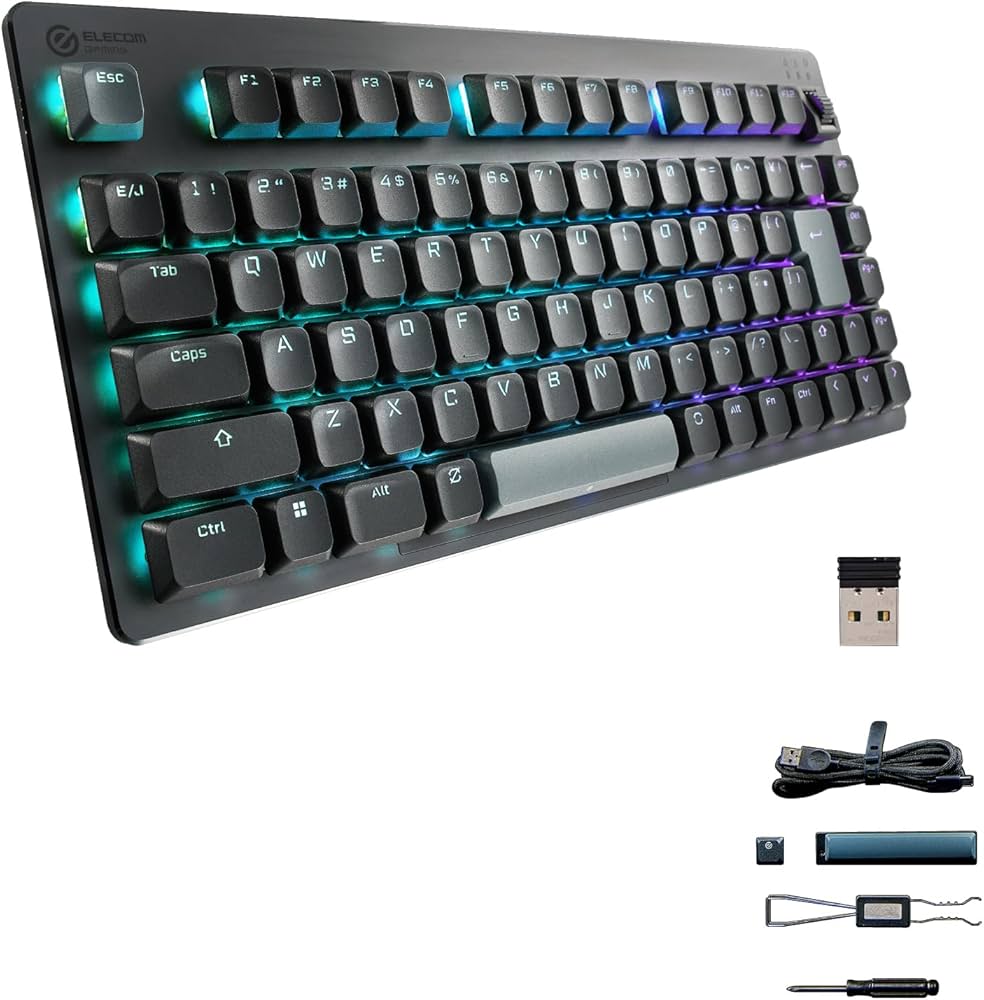 Amazon | エレコム ゲーミングキーボード V custom VK520 ロープロ