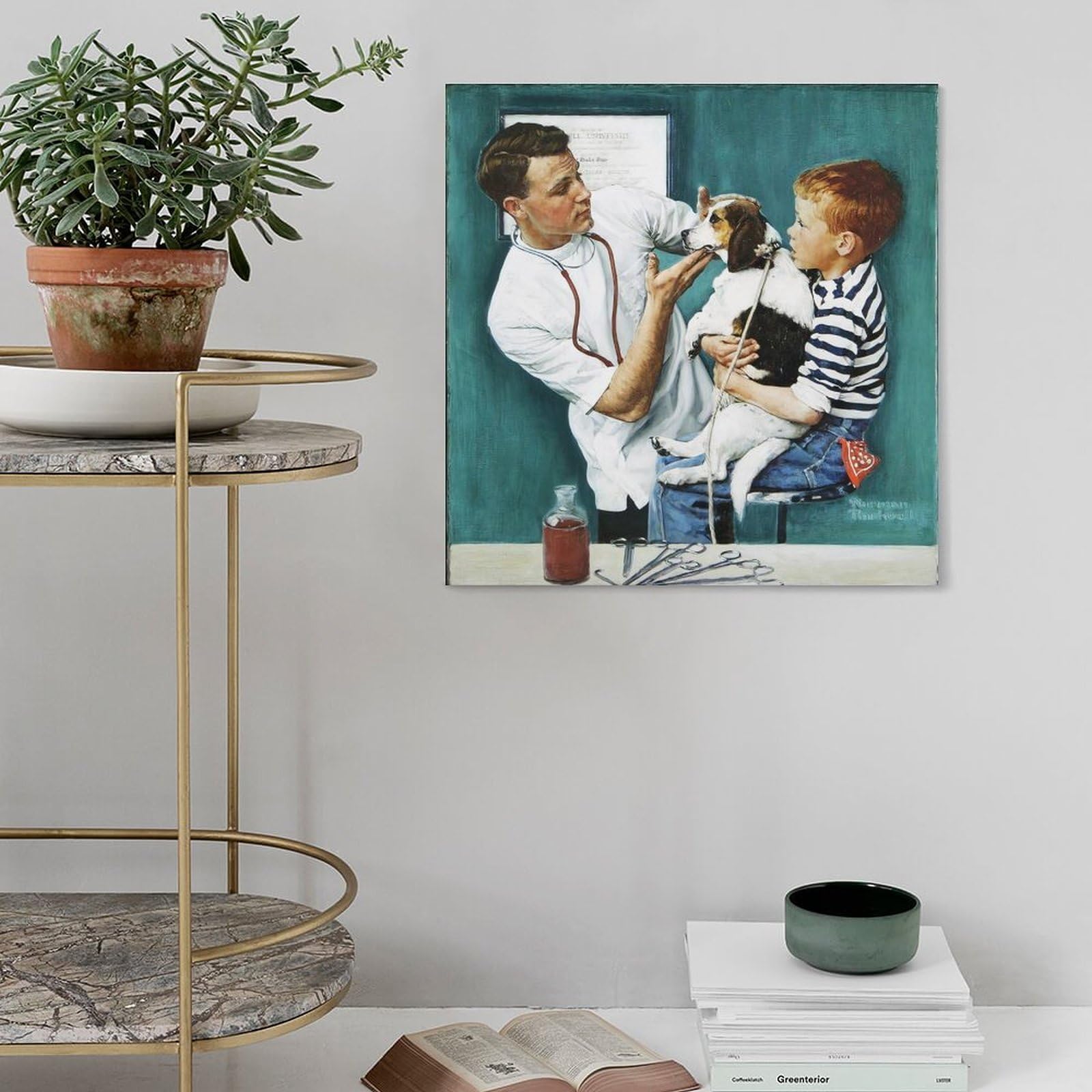 Amazon.co.jp: Norman Rockwell ノーマンロックウェル（獣医）アート