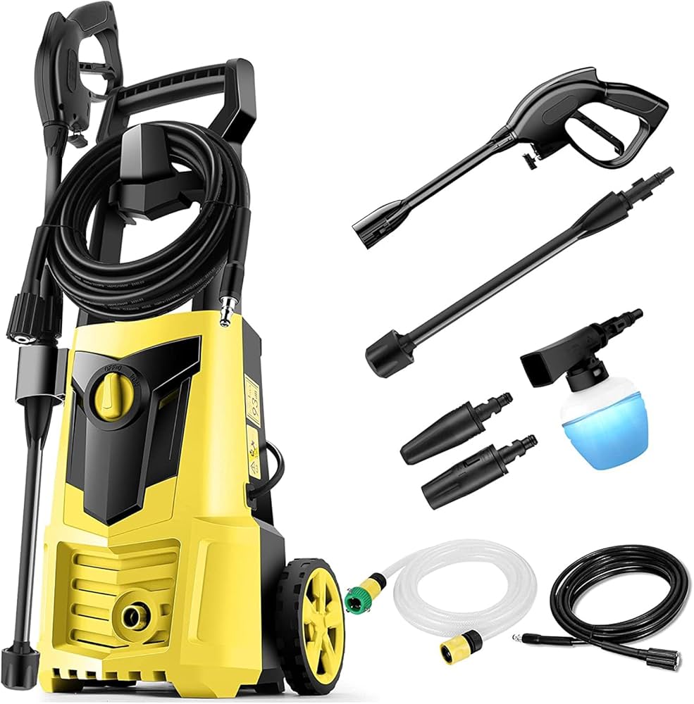 Amazon | Suyncll 高圧洗浄機 1500W 最大吐出圧力13MPa 50Hz/60Hz東西