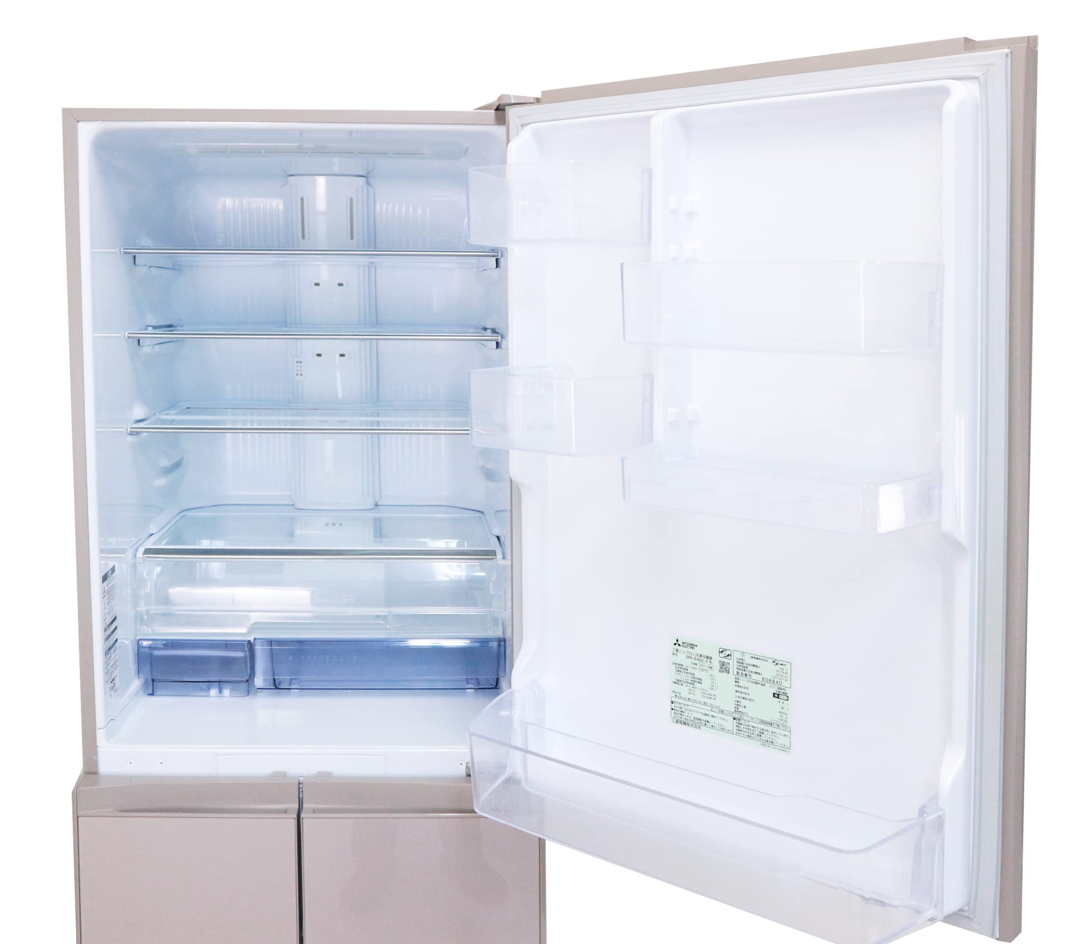 Amazon.co.jp: 三菱 370L 3ドア冷蔵庫（シャンパンピンク）【左開き