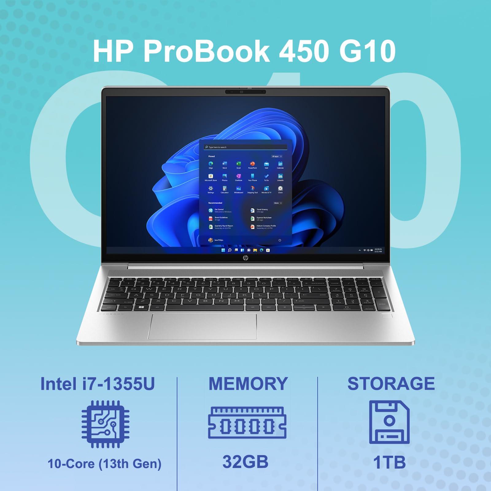 Amazon.com: HP ProBook 450 G10 Business Laptop 15.6” FHD Display
